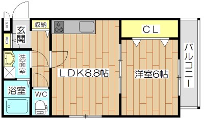 フェリーチェ芥川 305号室 間取り