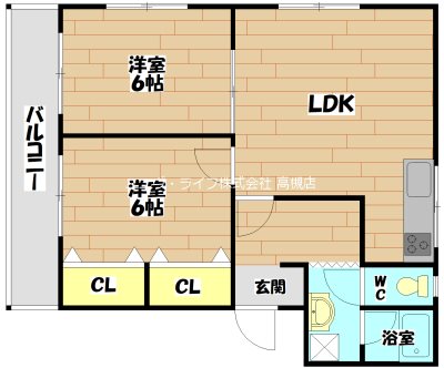 松友第6マンション 102号室 間取り
