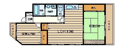 ガーデンコート内山  301号室 間取り