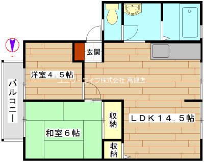 クレストディアコート 201号室 間取り