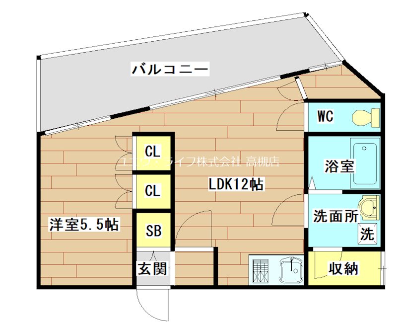 UIビル 505号室 間取り