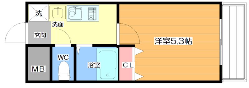 横山第8マンション 106号室 間取り