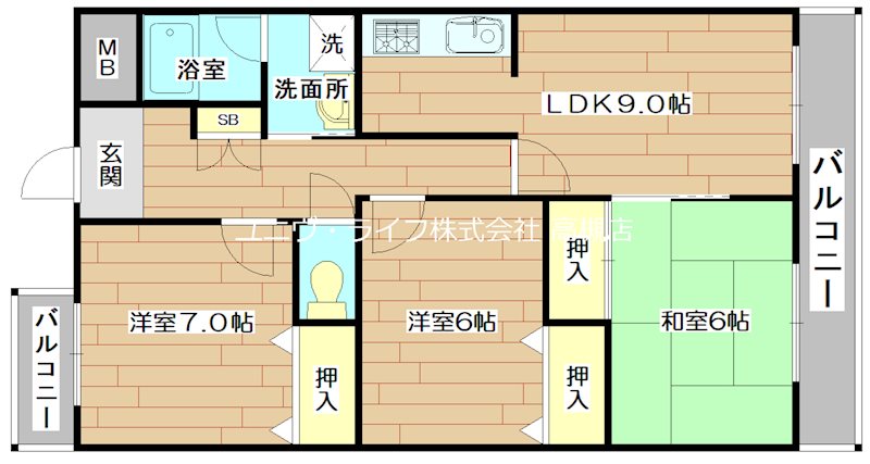 デセンシア 202号室 間取り