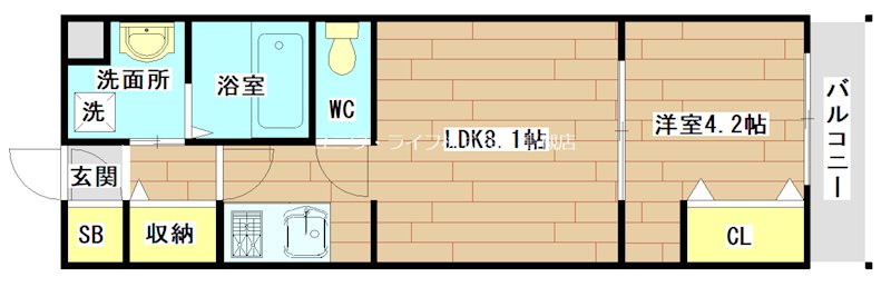 Gracias court 富田 202号室 間取り