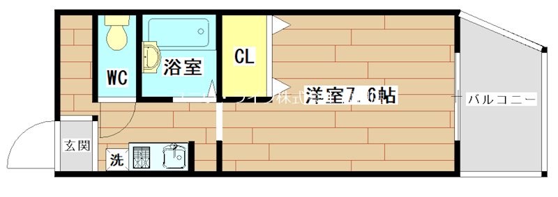 クラージュ高槻 210号室 間取り