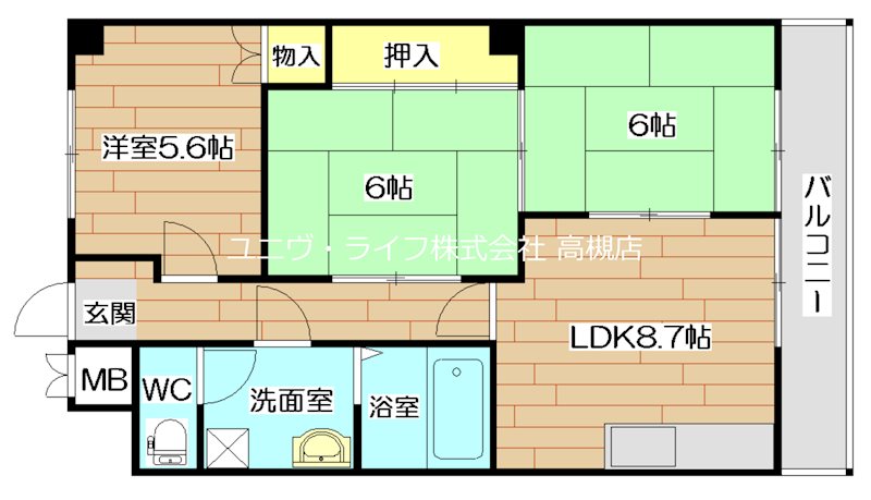 ウエストハイツP1 間取り