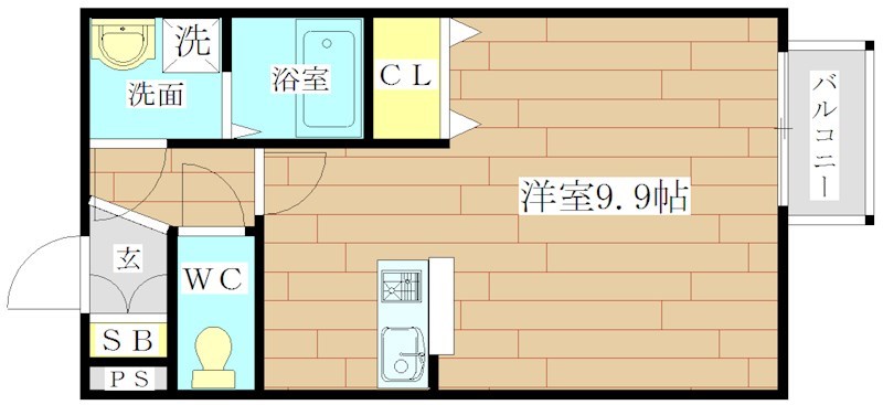 ビアンフェ真上 202号室 間取り