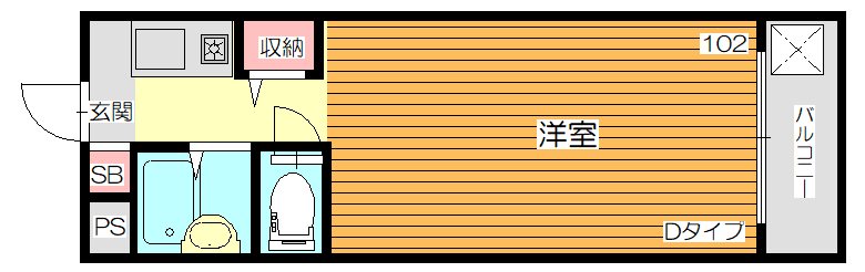 泉町ロイヤルハイツＣ棟 間取り図