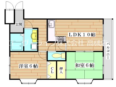 翠ハイツB棟 202号室 間取り