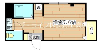 T's SQUARE akutagawa(ティーズスクエア芥川) 302号室 間取り