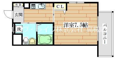 セレニテ高槻 303号室 間取り