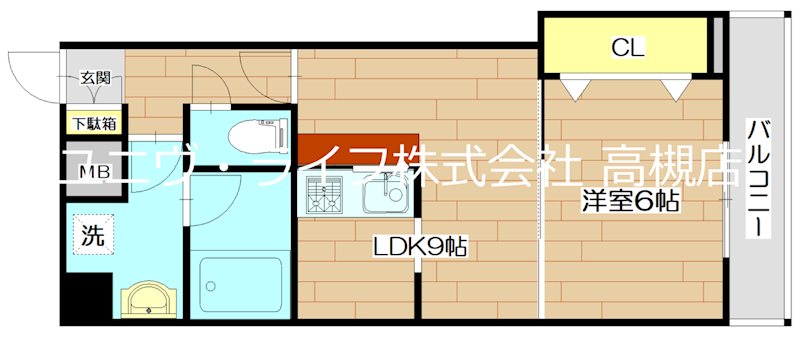 ソウジュ古曽部 106号室 間取り