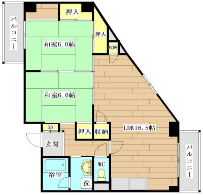 パレ・サンティール  間取り図