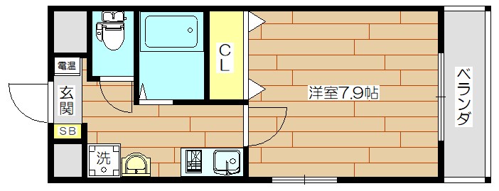フローラルハイツ服部 601号室 間取り