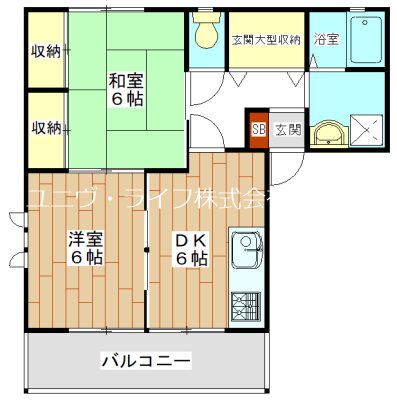 グリーンヒルⅡB棟 間取り
