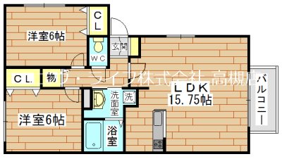 ピュアコート 101号室 間取り