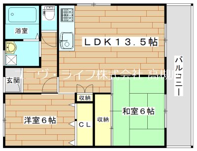 城南コーポ 22号室 間取り