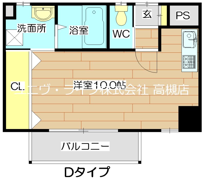 コクリコ富田 201号室 間取り