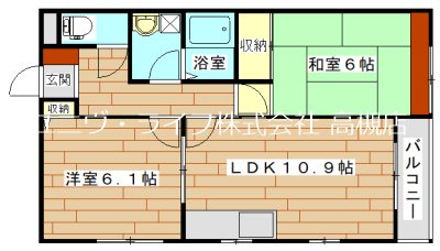 コルベーユ古曽部 101号室 間取り