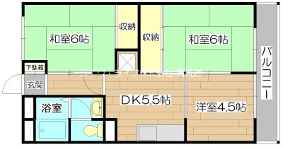 寺田ハイツ 303号室 間取り