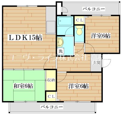 リュミエール 302号室 間取り