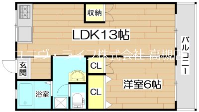 西田マンション 205号室 間取り