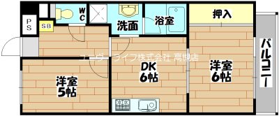 エクセルコート高槻Ⅰ号館 101号室 間取り