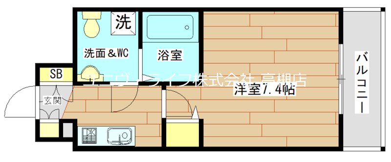 セレニテ高槻 408号室 間取り