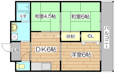 ヴィラ高槻 206号室 間取り