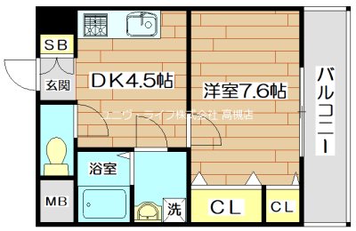 エフティー上牧 203号室 間取り