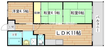 フローラハイツ高槻 303号室 間取り