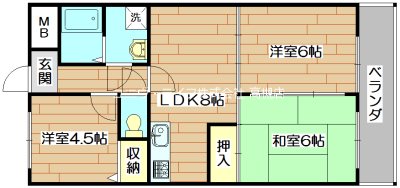 タウンコート鶴 間取り図