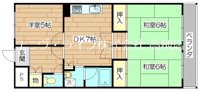 光栄ハイツ山手 405号室 間取り