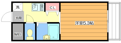 横山第8マンション 間取り図