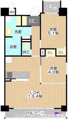 LeVert高槻（ルヴェールタカツキ） 302号室 間取り