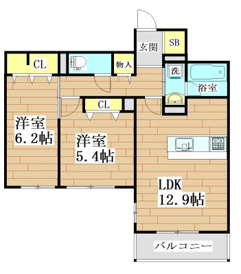 エス・メゾンE棟 間取り