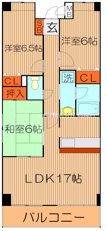 グランドプラス西真上 303号室 間取り