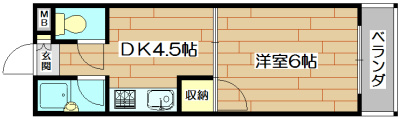 芥川ロイヤルマンション 間取り図