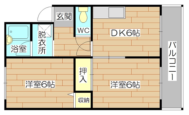 シャトーグランデイノウエ 101号室 間取り