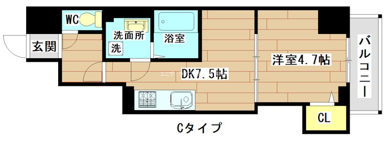 ART　MIYATA 206号室 間取り