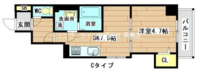 ART　MIYATA 407号室 間取り