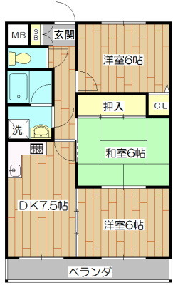アンフィニィ西真上 303号室 間取り