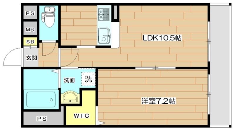 アンプルールフェールオロールⅡ 105号室 間取り