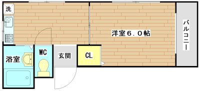 フルネスパートⅡ 1B号室 間取り
