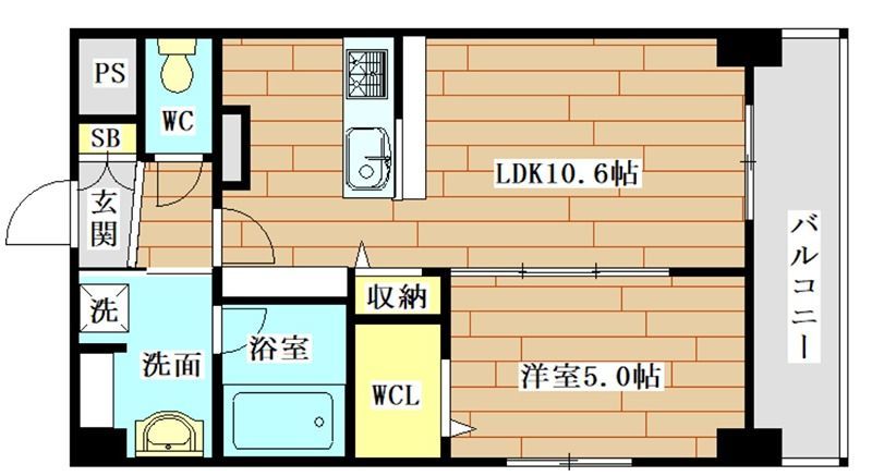 AZURE大手町 303号室 間取り