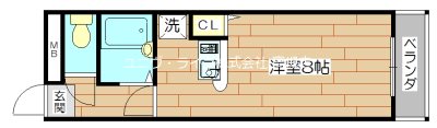 ロイヤル高槻 802号室 間取り