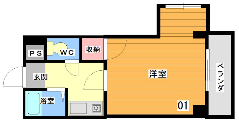 プチハイツ山手町 間取り図