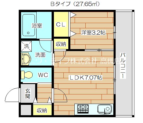 インペリアル京口 301号室 間取り