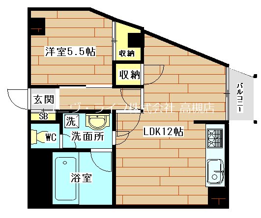 ハムロハイツ杉田Ａ棟 間取り図