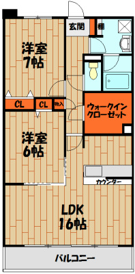 カーサグランデ 207号室 間取り
